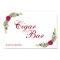 Flowery decor - Cigar Bar - Wedding sign Poster