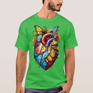 flowery heart T-Shirt