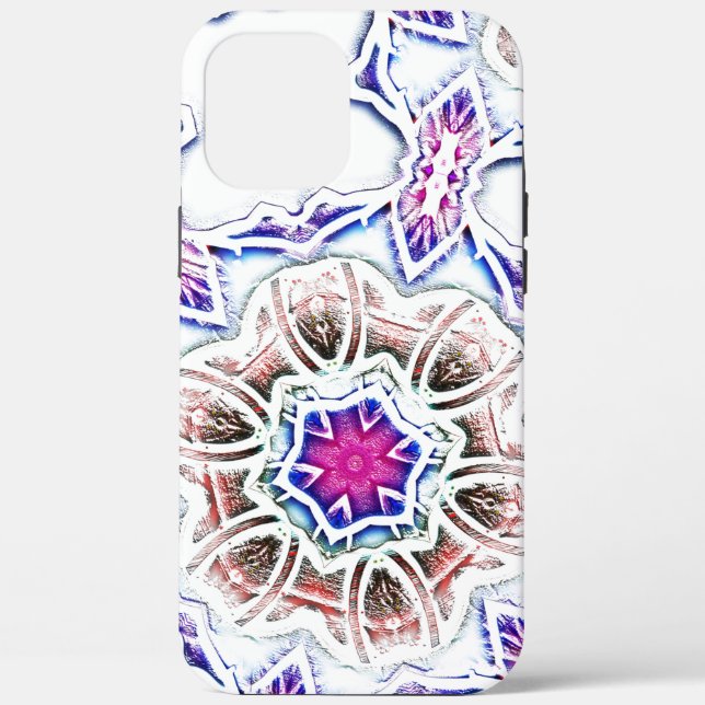 Flowery in plaster texture, soft shadow on  white  Case-Mate iPhone case (Back)