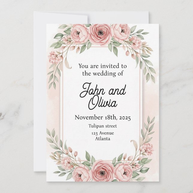 Flowery Invitation (Front)