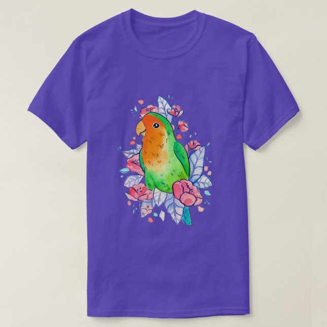 Flowery Lovebird T-Shirt (Design Front)