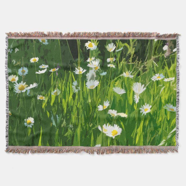 Flowery meadow throw blanket (Front)