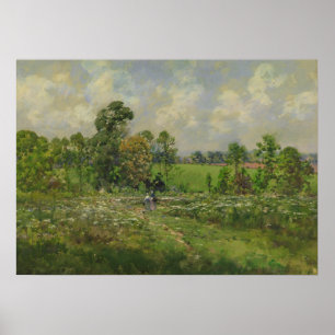 Flowery Meadow William Henry Holmes Watercolor Poster