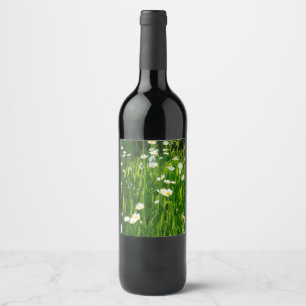 Flowery meadow wine label