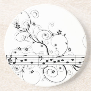 Flowery Music Coaster