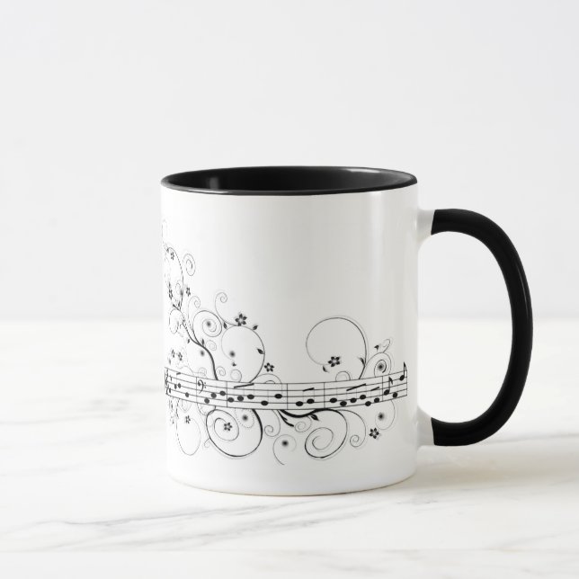Flowery Music Mug (Right)