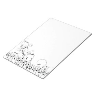 Flowery Music Notepad