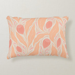 Flowery pattern decorative cushion