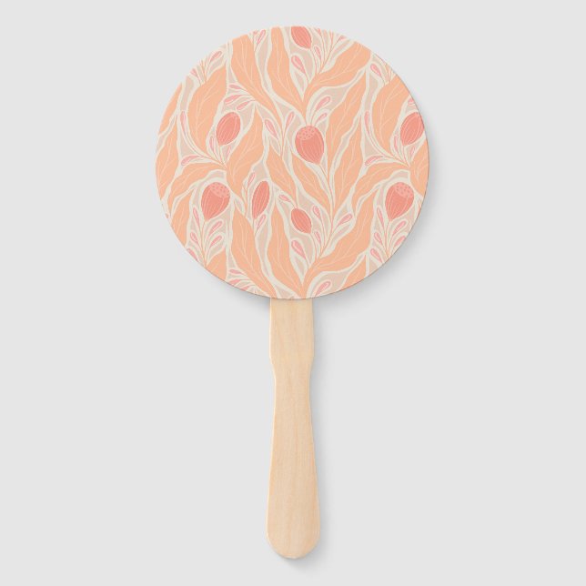 Flowery pattern hand fan (Front)