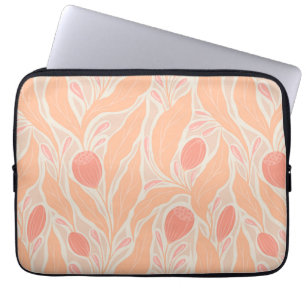 Flowery pattern laptop sleeve