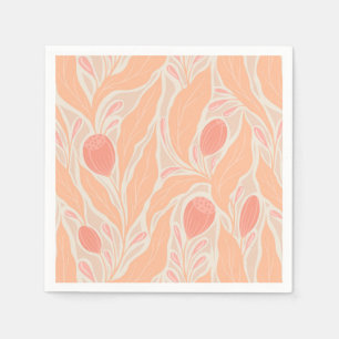 Flowery pattern napkin