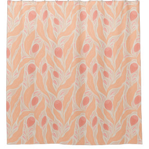 Flowery pattern shower curtain