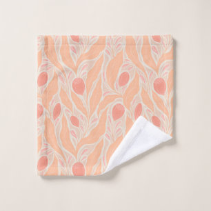 Flowery pattern wash cloth