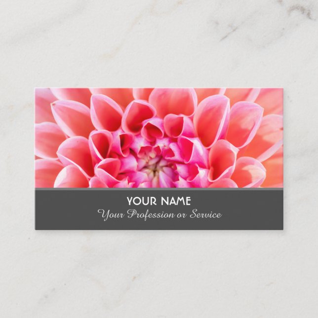 Flowery romance for gardeners and florists busines business card (Front)
