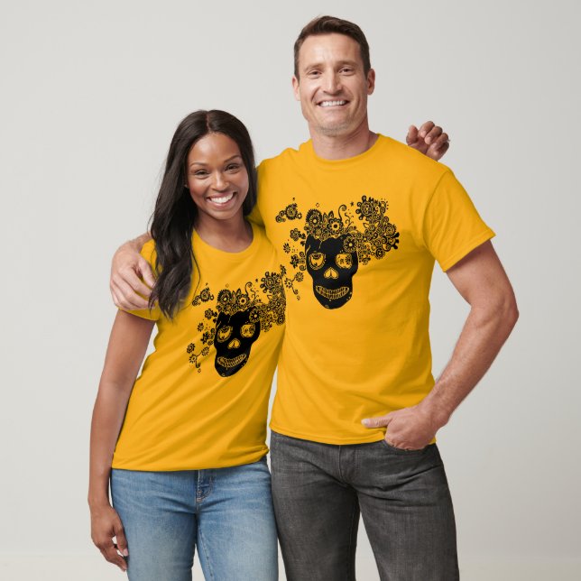 Flowery Skull T-Shirt (Unisex)