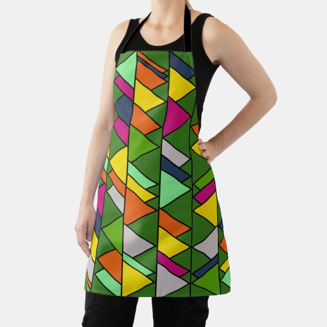 Flowery Triangles  Apron (Insitu)
