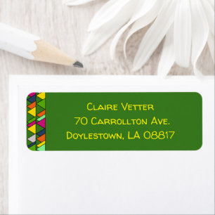 Flowery Triangles Label