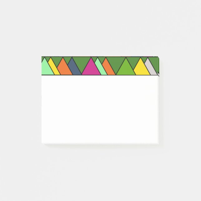 Flowery Triangles Post-it Notes (Front)