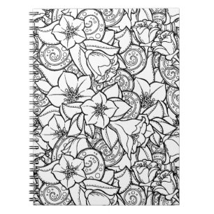 Flowery Zendoodle Notebook