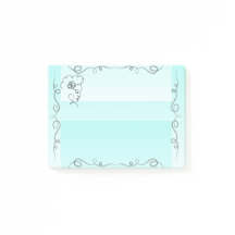 Flowing Beauty Aqua Sticky Notes