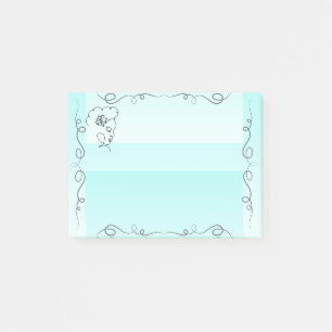 Flowing Beauty Aqua Sticky Notes