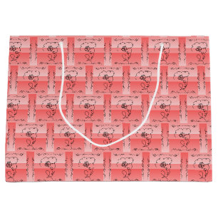 Flowing Beauty Coral Horizontal Gift Bag