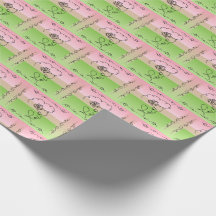 Flowing Beauty: Peony Line Art Gift Wrap Roll