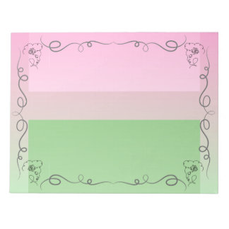 Flowing Beauty Roselle Large Notepad