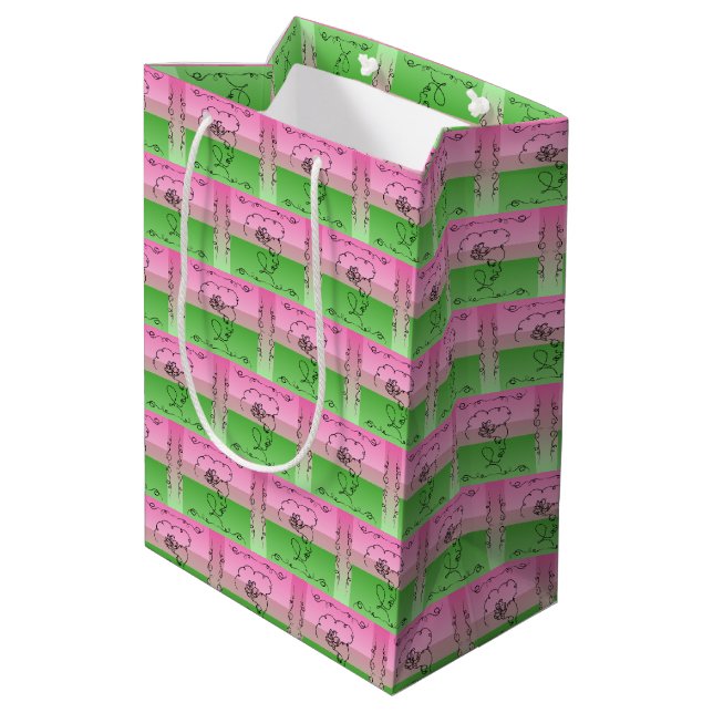 Flowing Beauty Roselle Vertical Gift Bag  (Back Angled)