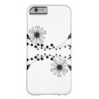 Flowing Black and White Floral Design