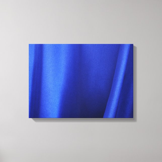 Flowing Blue Silk Fabric Abstract Canvas Print (Front)