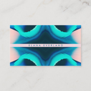 Flowing Color Unique Profile Name Contact Appointment Card