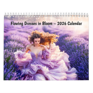 Flowing Dresses in Bloom – 2026 Calendar