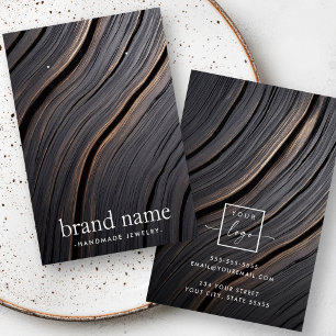 Flowing elegant wood grain earring display card