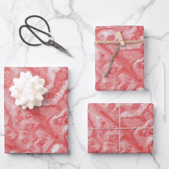 Flowing Faceless Souls Red Wrapping Paper Sheet (Front)