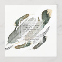 Flowing Feathers Watercolor | Wedding