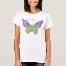 Flowing Fibro Warrior Shirt With Purple Butterfly