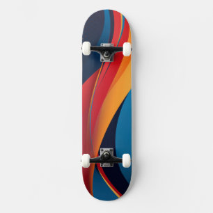 Flowing forms and dots skateboard