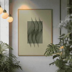 Flowing Geometrics Abstract Art Poster