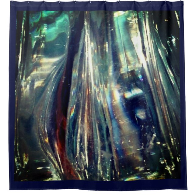 FLOWING GLASS REVERSED 180 DEGREES SHOWER CURTAIN (Front)