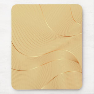 Flowing Gold Lines Luxury Abstract Background Art Mouse Mat