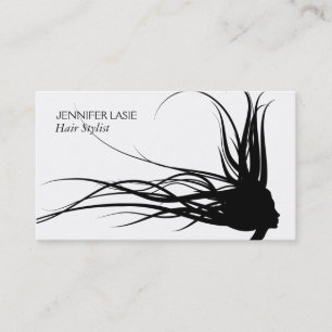 Flowing Hair (black) Business Card