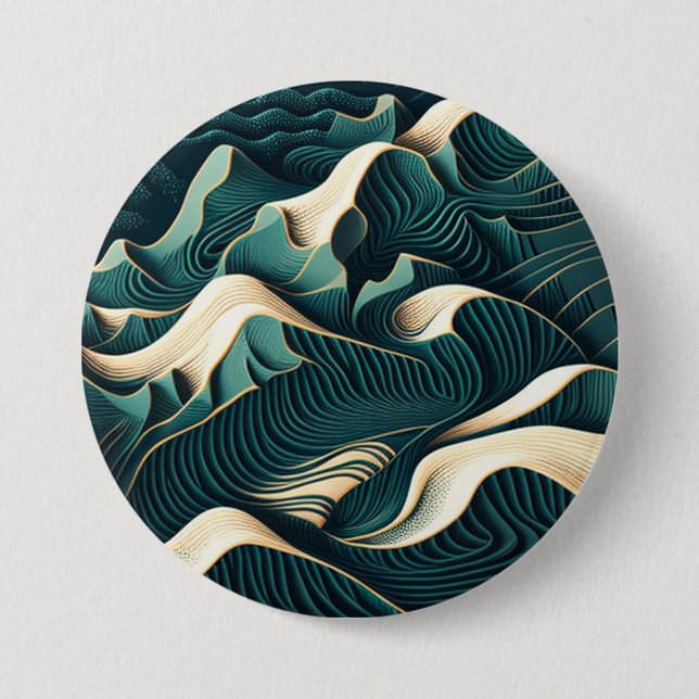 Flowing Harmony 7.5 Cm Round Badge (Front)