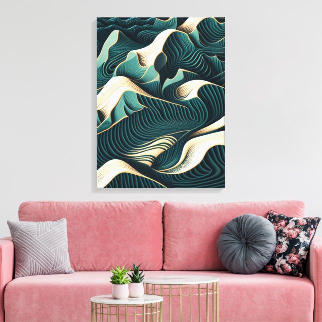 Flowing Harmony Canvas Print (Insitu(LivingRoom))