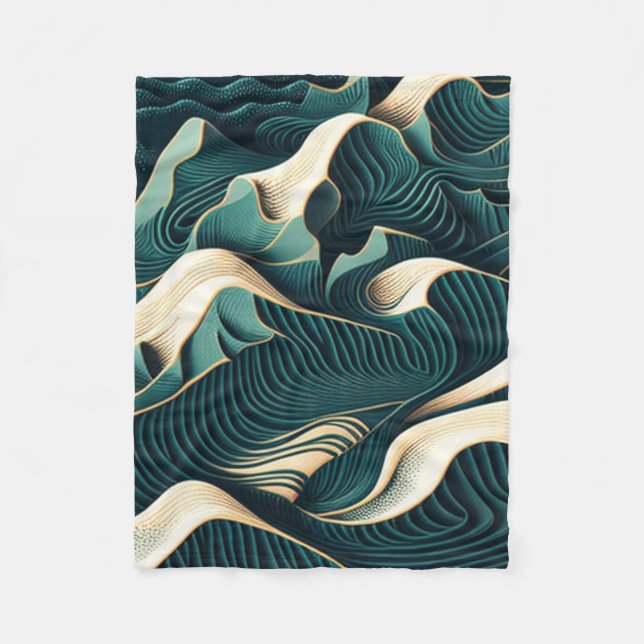 Flowing Harmony Fleece Blanket (Front)