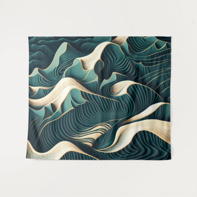Flowing Harmony Tapestry (Front (Horizontal))
