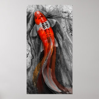Flowing Koi Poster