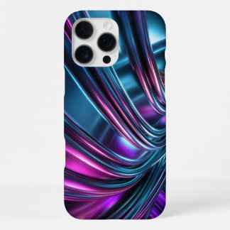 Flowing Metallic Waves iPhone 16 Pro Max Case