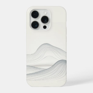 Flowing Mountain Range Continuous Line iPhone 15 Pro Case