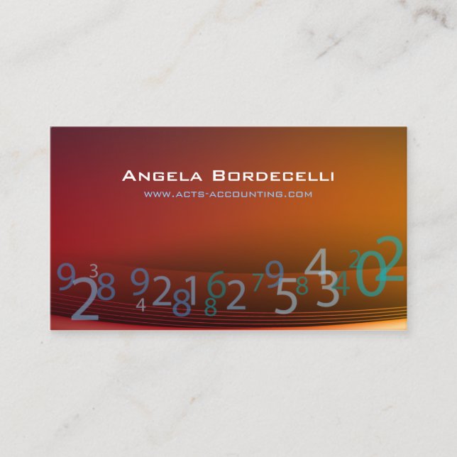 Flowing Numbers Accounting Business Card (Front)